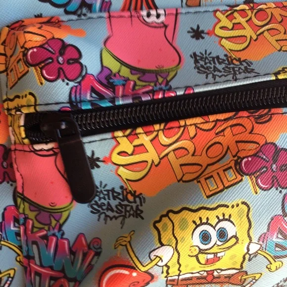 Bioworld Spongebob Squarepants Graffiti Print Mini Backpack NWT - Picture 5 of 7